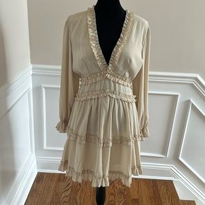 Ruffle, open back dress (New without tags)